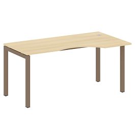Metal System Quattro Стол криволинейный правый на П-образном м/к 50БП.СА-1 (R) Акация/Мокко металл 1600*900*750 - Фото предпросмотра