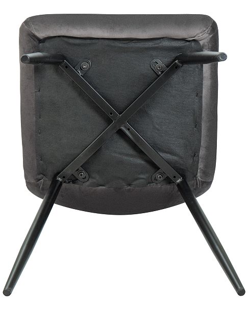 Стул обеденный DOBRIN ALEX (черные матовые ножки, темно-серый велюр (V108-91)) - Вид 8