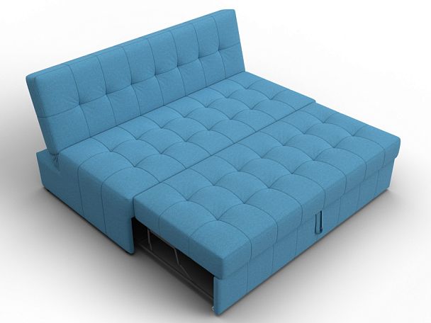 Диван прямой Лига-107 (160) Рогожка голубой - Вид 7