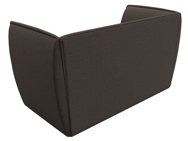 Диван кухонный прямой Бергамо 2-х местный Рогожка коричневый - Вид 6