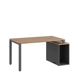 Стол на опорной тумбе Tess 140x80x75 дуб крафт золотой - Фото предпросмотра