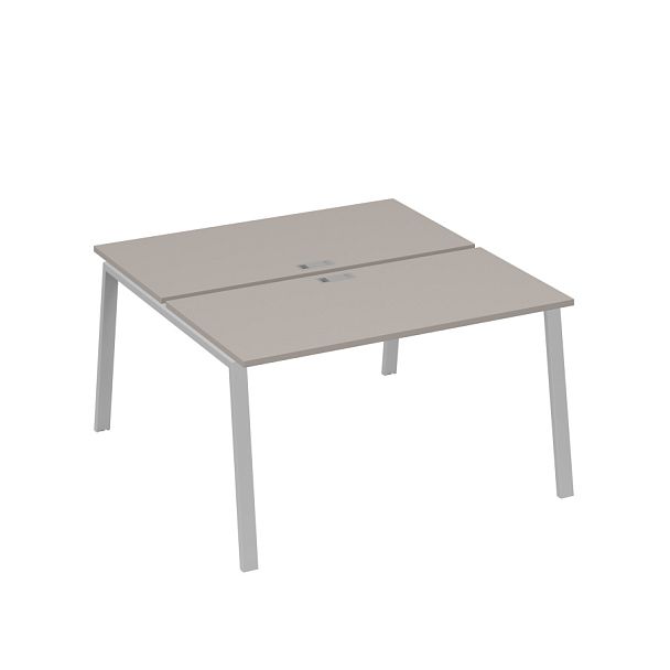 Рабочая станция на металлокаркасе TRE (2х140) A4 А4 Б3 174 БП мокко премиум / металлокаркас серый - Вид 1