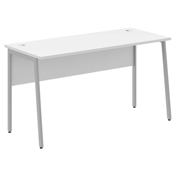 Стол прямой СП-3.1P Белый/Алюминий 1400х608х755 IMAGO PLUS - Вид 1