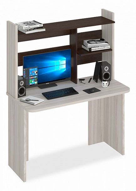 Стол компьютерный Домино Lite СКЛ-Прям120Р+НКЛ-120 Венге/Карамель - Вид 1