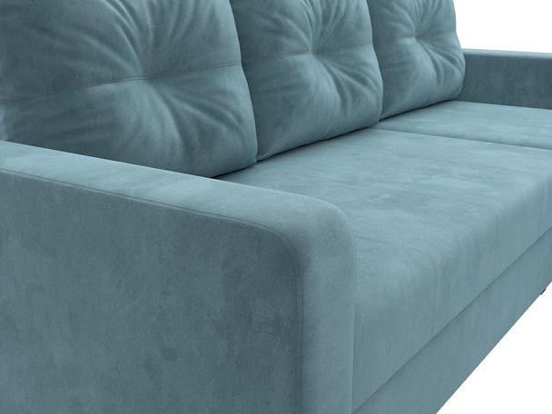 Диван угловой Ливерпуль Лайт правый угол Велюр бирюзовый - Вид 4