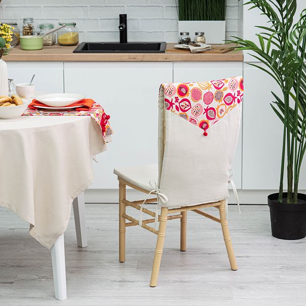 Универсальный чехол лен с декором - Вид 4