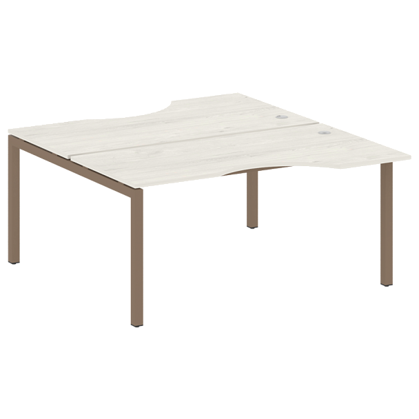 Metal System Quattro Р. ст. криволинейная на П-образном м/к 50БП.РАС-СА-2.1 Дуб наварра/Мокко металл 1600*1835*750 - Вид 1