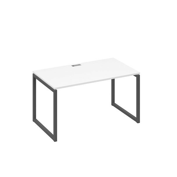 Стол письменный на металлокаркасе QUATTRO A4 А4 Б4 024 БП белый премиум / металлокаркас антрацит - Вид 1