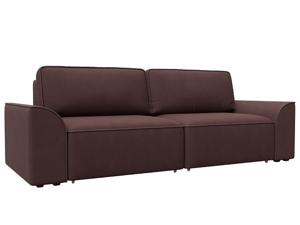 Диван прямой Лига-048 НПБ Замша бордовый - Вид 1