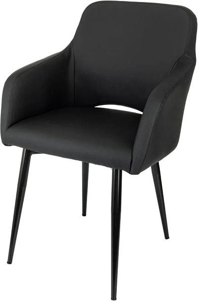 Кресло Бюрократ CH-380F черный экокожа на ножках металл - Вид 2