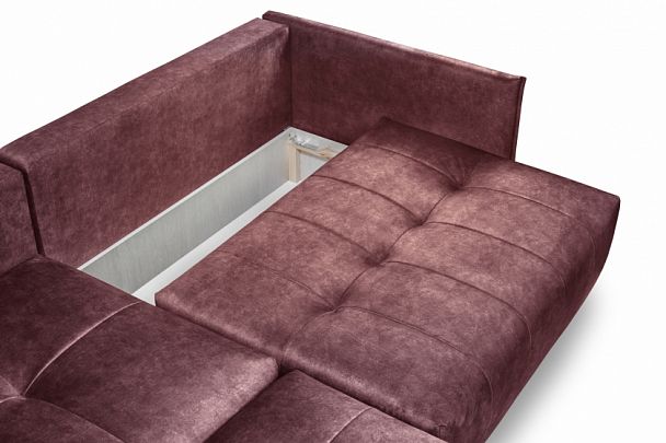 Мягкий угол "Чилетти" Long бордовый - Вид 7