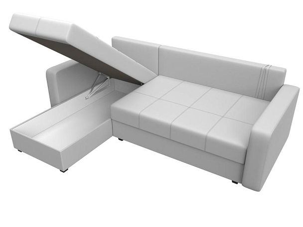 Диван угловой Ливерпуль Лайт левый угол Экокожа белый - Вид 9