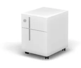 RAC021-40x50 ACCORD Тумба, 1 ящик+1 файлбокс, левая 408х500х557 Белый премиум - Фото предпросмотра