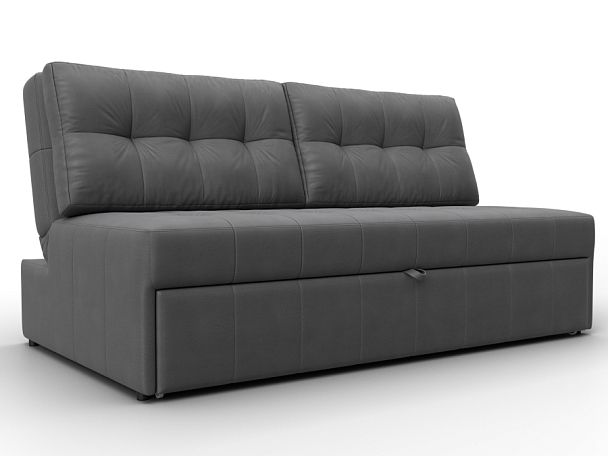 Диван прямой Лига-107 (160) Замша серый - Вид 1