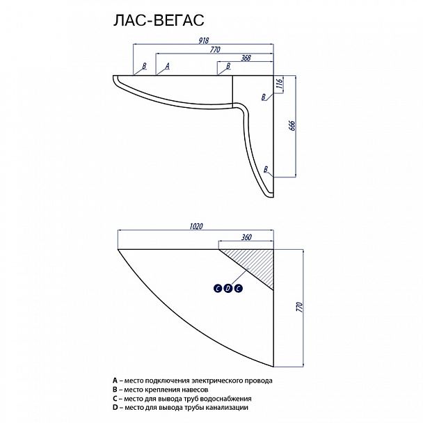 Зеркало "Лас-Вегас" - Вид 2