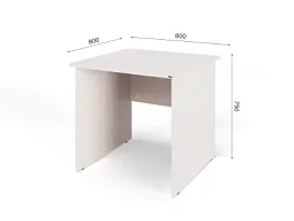 UNITY PС8-08 ДУБ МОЛОЧНЫЙ Офисный стол прямоугольный Прямой 800х800х750 - Фото предпросмотра