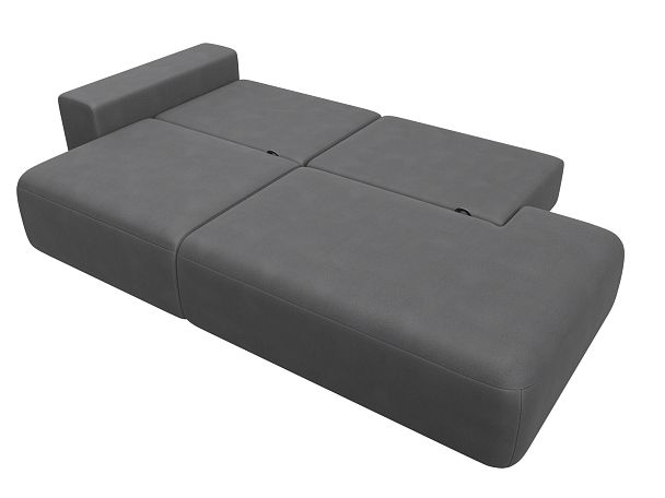 Диван прямой Лига-036 НПБ Модерн подлокотник слева Искусственная замша серый - Вид 9