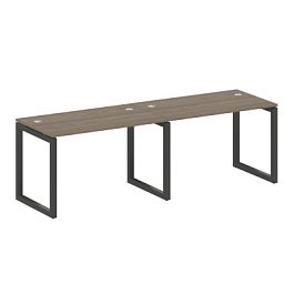 Metal System Quattro Р. ст. на 2 раб. места на О-образном м/к 50БО.СМ-2.2 Вяз/Антрацит металл 2400*720*750 - Фото предпросмотра
