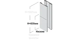 Боковые панели для низкого шкафа Jera кабинет руководителя  вяз - Фото предпросмотра