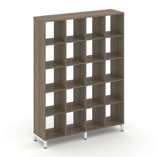 Стайл Проджект Каркас стеллажа 5 яр. SN.KS-540 Вяз Благородный/Металл Белый 1488*400*1982 - Вид 1