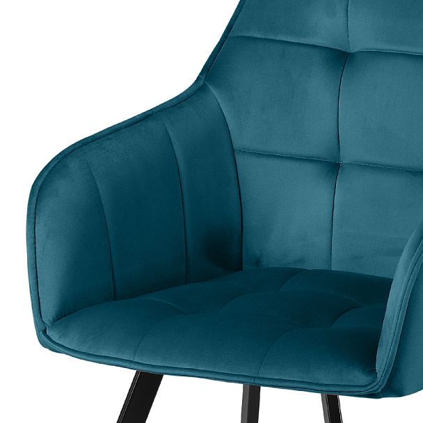 Кресло поворотное Мони, Confetti izumrud/черный - Вид 8