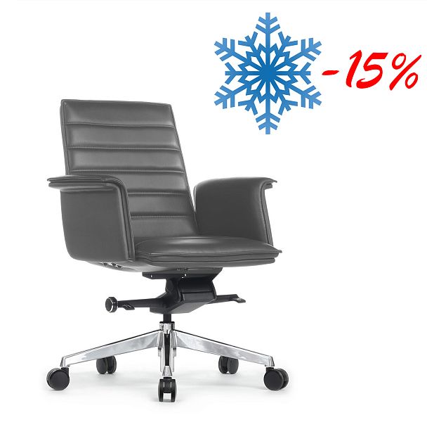 Кресло Rubens-M В1819-2 Антрацит (MB917) натуральная кожа 68*68*98-104 - Вид 3