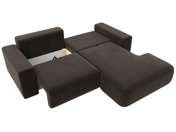 Диван угловой Лига-036 Классик правый угол Велюр коричневый - Вид 7