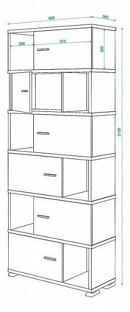 Шкаф комбинированный Домино СБ-30/6 Венге - Вид 3