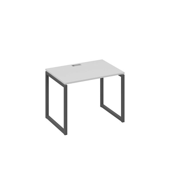 Стол письменный на металлокаркасе QUATTRO A4 А4 Б4 012 БП серый / металлокаркас антрацит - Вид 1
