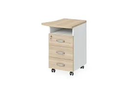 БЕРЛИН / BERLIN Тумба приставная правая 530х600х740 Акация/Белый - Фото предпросмотра