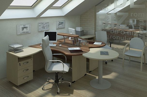 Стол угловой L,R 2200 Берлин Дрифтвуд/Серый УРМ 220 L\R - Вид 7