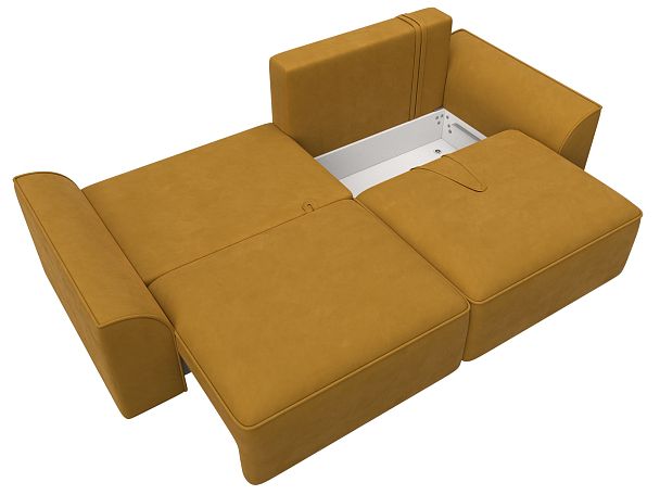 Диван прямой Лига-048 НПБ Велюр желтый - Вид 9