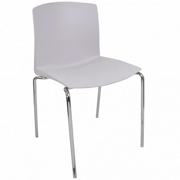 Стул Pull (4 ножки) каркас Хром, серый, стопируемый - Вид 1