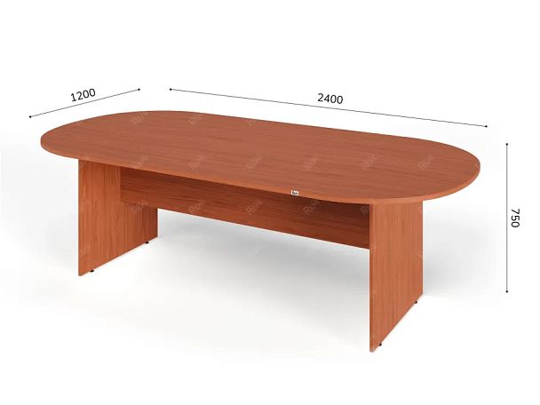 UNITY PКС-12/24 ОРЕХ ИТАЛЬЯНСКИЙ Конференц стол овальный Универсальный 2400х1200х750 - Вид 4