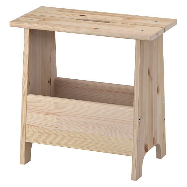Табурет тумба деревянный, сосна, BRABIX "Scandi Wood SC-002", 490х250х450 мм, 641888, 004.02.35 - Вид 2