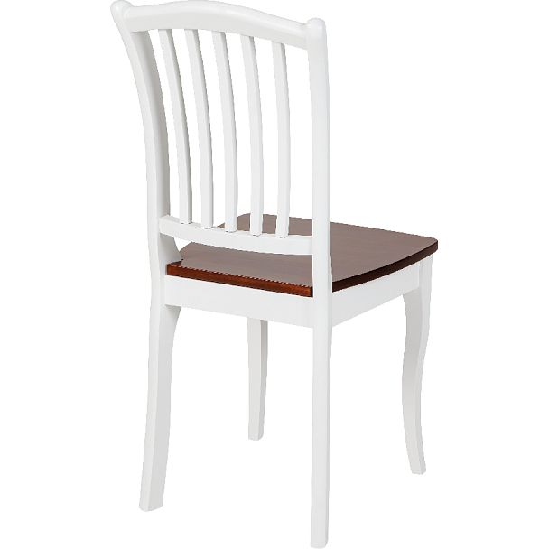Комплект деревянных стульев с жестким сиденьем Элин Белый/Темный орех, 3 шт. - Вид 4