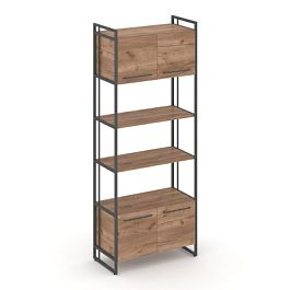 Rift Шкаф 5 ниш широкий RF.SS-54 Дуб Табак/Металл Антрацит 798*396*2010 - Фото предпросмотра