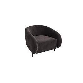 Белт Диван одноместный BLT-1 Velvet Lux 99/Металл Черный 910*850*730 - Фото предпросмотра