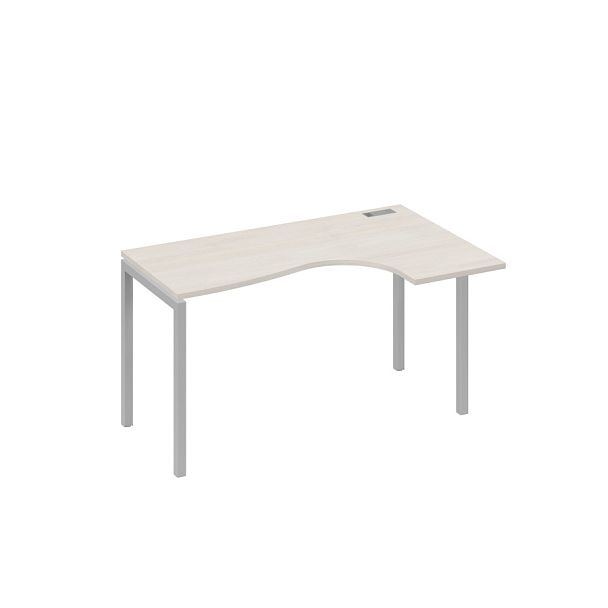 Стол эргономичный правый "Классика" на металлокаркасе DUE A4 А4 Б2 034 БП дуб / металлокаркас серый - Вид 1