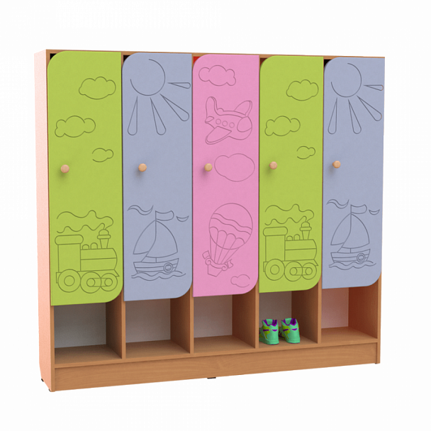 Шкаф 5-ти секционный с нишей под обувь Путешествие ШФН-024 - Вид 1