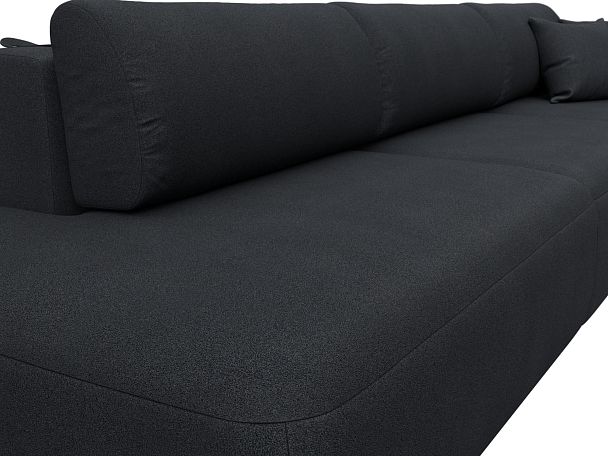 Диван прямой Лига-036 НПБ Модерн Лонг подлокотник справа Искусственная замша серый - Вид 4