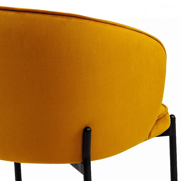 Комплект кухонных стульев Миэль горчичный велюр/черный, 4 шт. - Вид 9