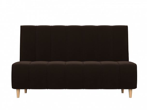 Прямой диван Ральф (полностью микровельвет коричневый) - Вид 2