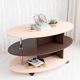 Стол Журнальный Консул-4 (1000*540*600) венге/дуб молочный - Фото предпросмотра