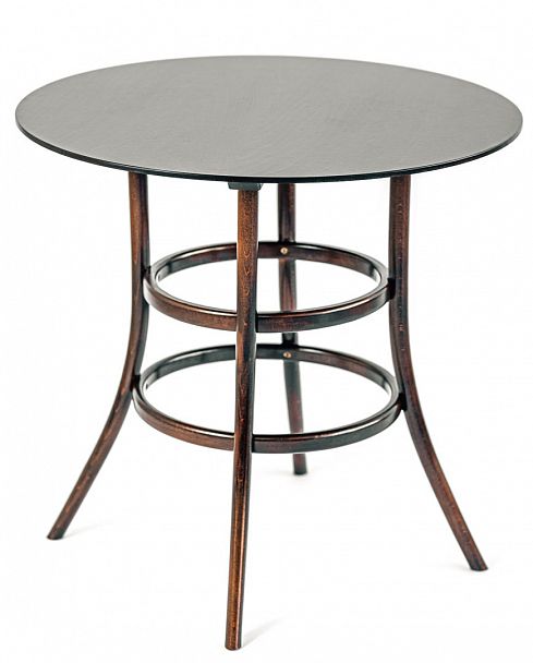 Венский стол Сатурн круглый, темный орех - Вид 1