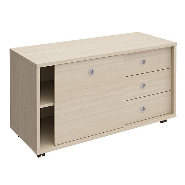 Тумба выкатная 3 ящика без замка дверь-купе ДСП "Борн" В 202-550 дуб шамони - Вид 1