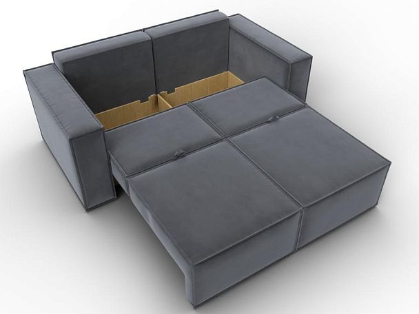 Диван прямой Куба мини Велюр серый - Вид 8