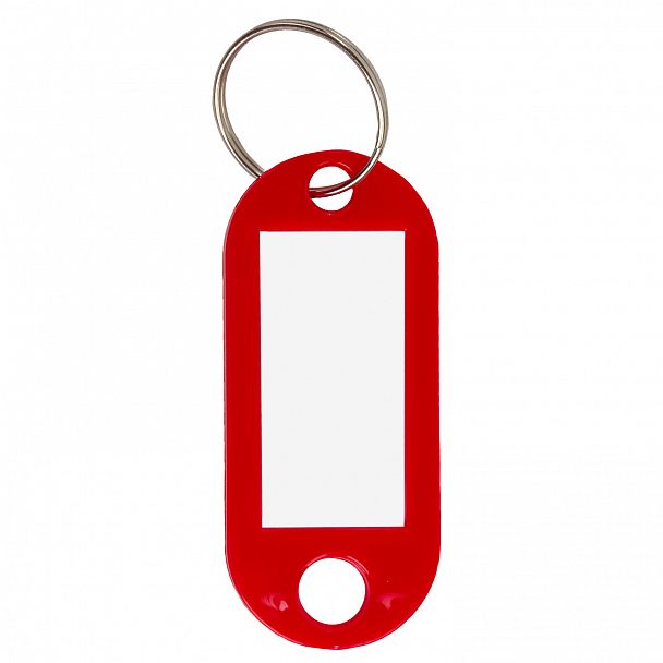 Бирки для ключей КОМПЛЕКТ 50 ШТ., длина 50 мм, инфо-окно 30х15 мм, КРАСНЫЕ, STAFF, 237490, 89 - Вид 4