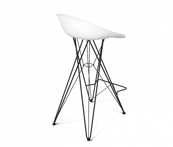 Стул барный Sheffilton SHT-ST19/S66 белый белый/черный муар - Вид 2