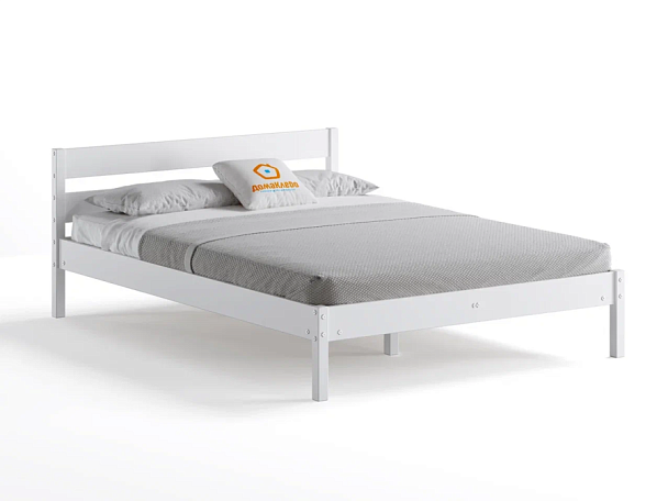 Кровать деревянная Мечта 1400х2000, береза, цвет белый - Вид 1